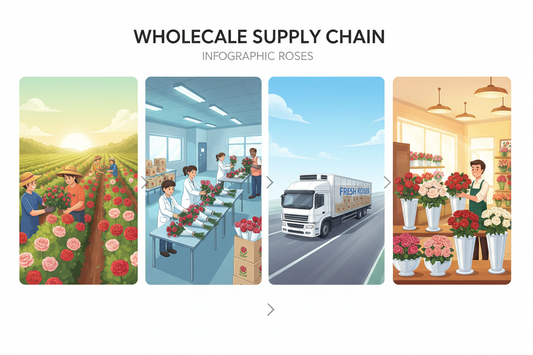 How Wholesale Roses Are Shipped from the Farm to Your Shop